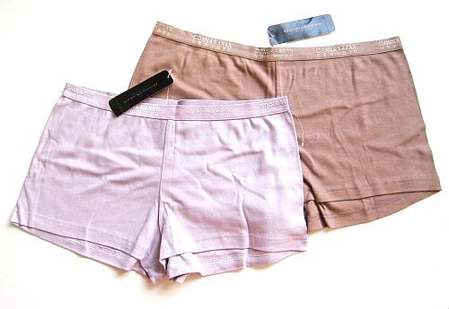A0541 DONNA KARAN NEW 374051 Women's Logo Waist Pure Soft Cotton Sleeping Shorts