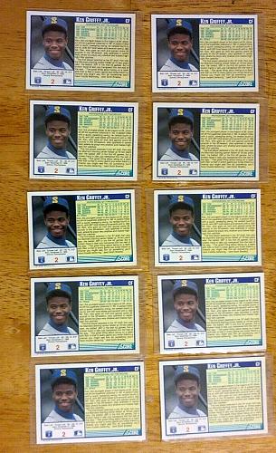1991 Score #2 Ken Griffey Jr. Seattle Mariners Baseball Lot Of 10 NM-MT