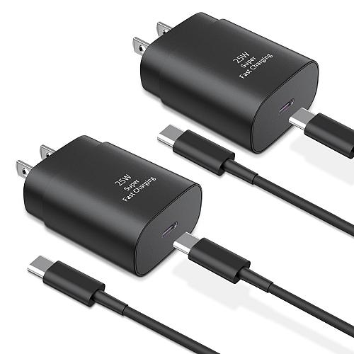 Type C Charger Fast Charging2Pack 25W Super Fast USB C Charger Block with 6Ft...
