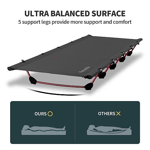 Naturehike GreenWild Camping Cot Ultralight Folding Backpacking Cot Supports ...