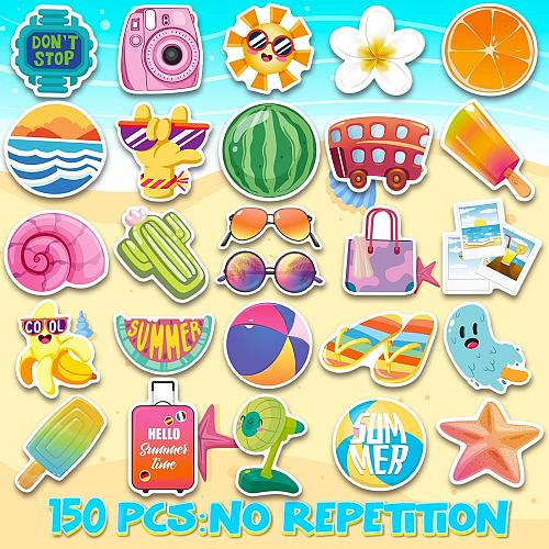 STKJoviale Summer Stickers for Kids 150 PCS Waterproof Beach Stickers for Wat...