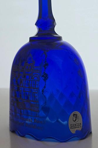 Fenton blue Bradfield building glass bell