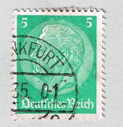 Germany 392 Used Von Hindenberg 5pf 1938 (BP87340)