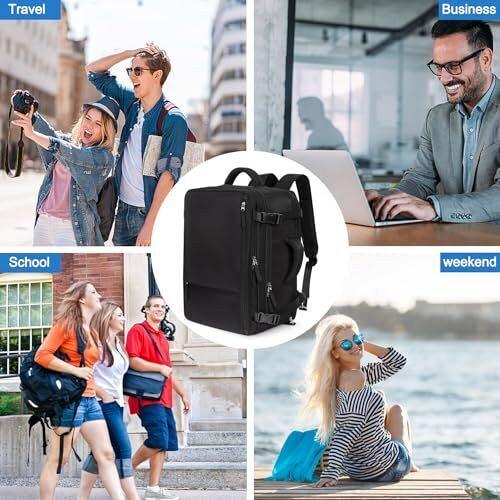 Hanples Travel Backpack for Women Men Large Carry On Person Item Luggage Back...