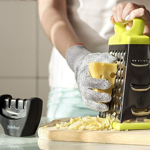 4-in-1 Kitchen Knife Accessories 3-Stage Knife Sharpener Helps Repair Restore...