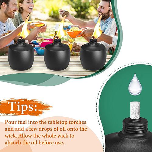4-Pack Citronella Tabletop Torches MQKIWAO 21 oz Table Top Torches for Outdoo...