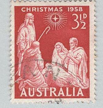 Australia Christmas 1958 nativity Used (BP90041)