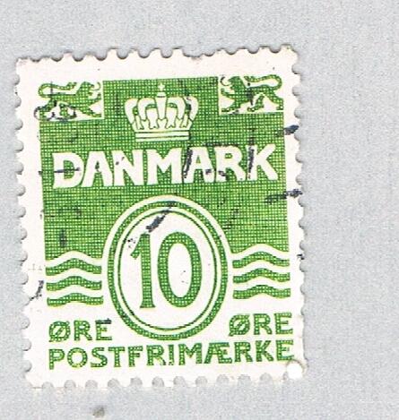 Denmark Numeral green 10o (AP132833)