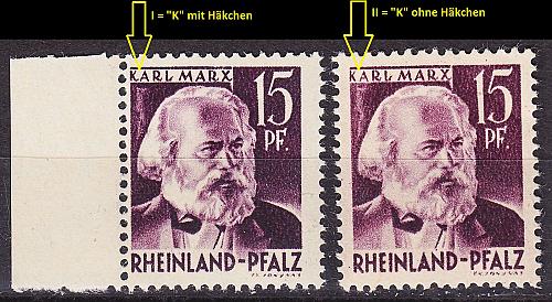 GERMANY Alliiert Franz. Zone [RheinlPfalz] MiNr 0005 vv I,II ( **/mnh ) [01]