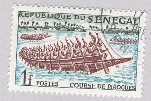 Senegal 203 Canoe Race 1961 Used 2 (BP95309)