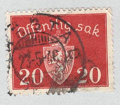 Norway O37 Coat of Arms Used (BP93431)