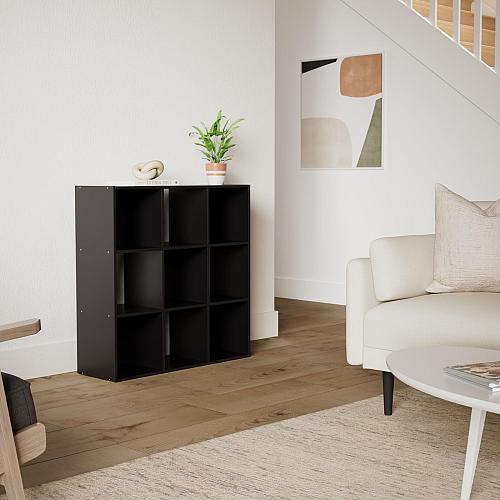 SUPER DEAL 9 Cube Storage Organizer 3 Tier Bookshelf Open Shelf Display Rack ...