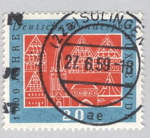 Germany Used City red and blue 20 (BP88728)