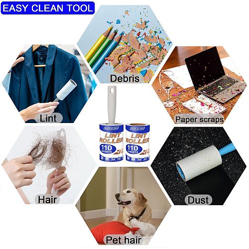 BAILALIBO Lint Roller 660 Sheets Lint Rollers for Pet Hair Extra Sticky 3 Han...
