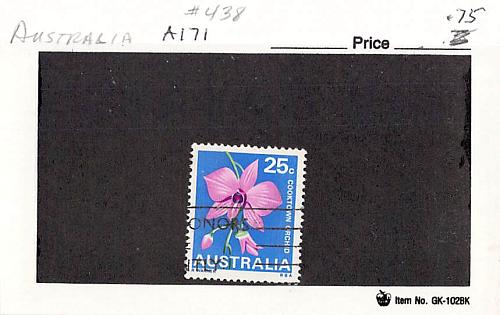 Australia 438 Used Orchid 2 1968 (SC0_472)