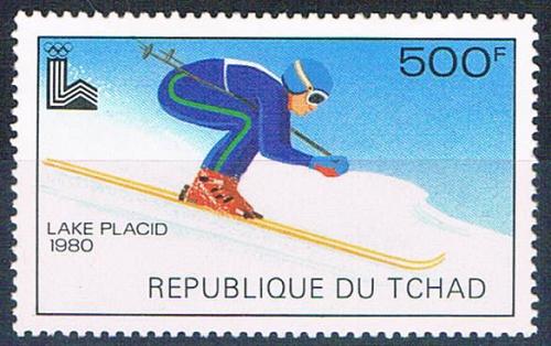 Chad 386 Unused Skier 1979 CV 4.50 (HV0270)
