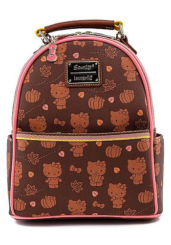 Loungefly x Sanrio Hello Kitty Pumpkin Spice Allover Print Mini Convertible B...