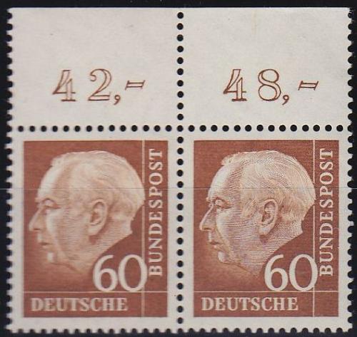 GERMANY BUND [1957] MiNr 0262 w ( **/mnh ) [01] Rand ob 2er