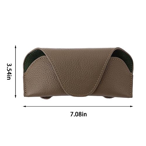 Ikohbadg Leather Sunglass Case with Magnetic Closure - Convenient Car Sun Vis...