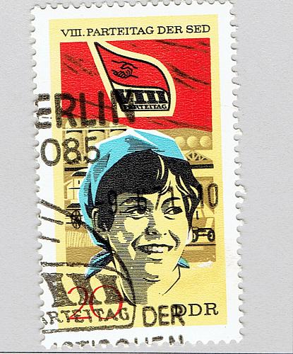 Germany DDR Woman worker yellow Used (BP91303)