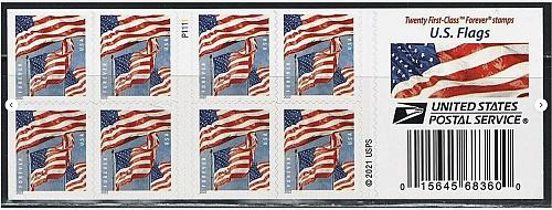 Mint US Flags Stamp Booklet Pane of 50 Forever Stamps Scott# 5659a (MNH)