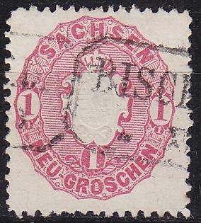 GERMANY Sachsen [1863] MiNr 0016 ( O/used ) [01]