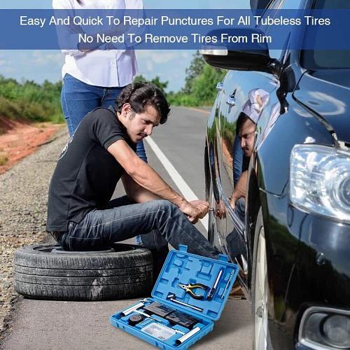 AUTOWN Tire Repair Kit - 68pcs Heavy Duty Tire Plug Kit Universal Tire Repair...