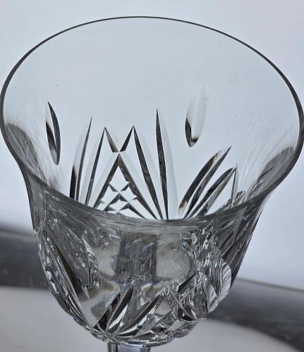 Signed Waterford CUT GLASS Leana goblet crystal