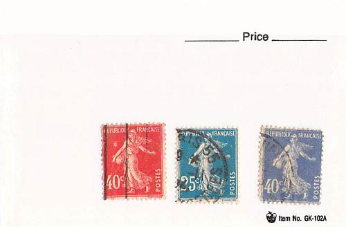 France 3 different of 3 total stamps included (SC0_332)