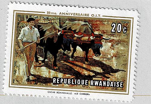 Rwanda Painting oxen 20 Unused (BP86814)