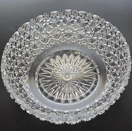 ABP cut glass bowl American Brilliant Russian tg
