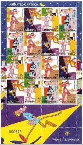 Albania Stamps 2006. The Pink Panther. Animated Cartoon, Film. Sheet MNH