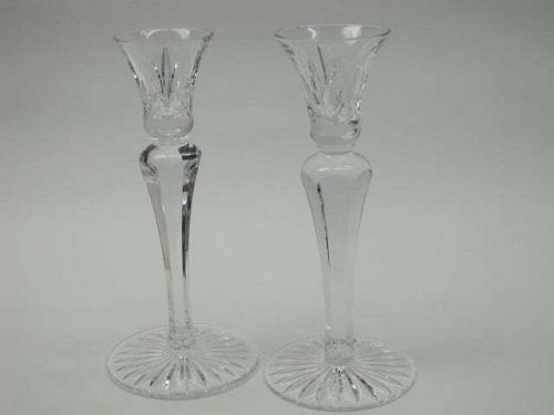 Lenox Monticello Cut glass candle sticks Pair Crystal Made in USA