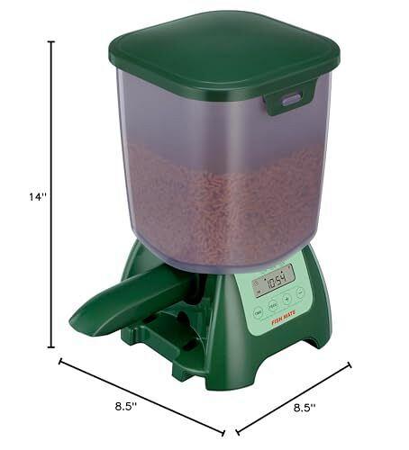 Fish Mate P7000 Large 6 lbs Capacity Rain-Resistant Automatic Pond Fish Feeder