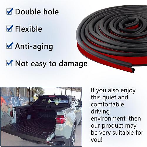 Truck Tonneau Cover SealCamper Shell Seal Rubber Weather Stripping with Doubl...