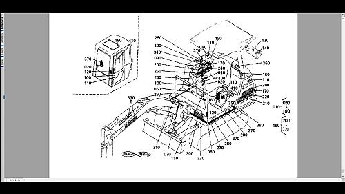 KUBOTA KX101 PARTS MANUAL -300pgs with KX 101 Mini Excavator Exploded Diagrams