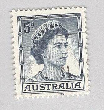 Australia QE 2 blue 5 Used (BP90039)