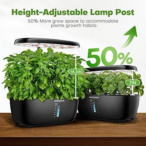 Ahopegarden Indoor Garden Hydroponics Growing System 12 Pods Plant Germinatio...