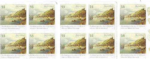 Germany Scott #2379a MNH XF 55c 2006 Booklet of 10 Rhine Valley UNESCO CV 14.50