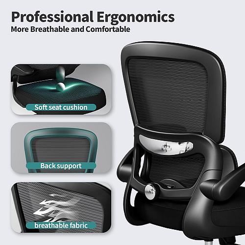 TRALT Office Chair - Ergonomic Desk Chair with Adjustable Lumbar Support Mesh...