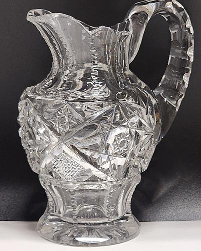 ABP cut glass signed Hawkes creamer American