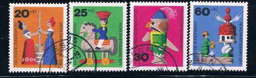 Germany B476-79 Used set Wooden toys (GI0274P62)+