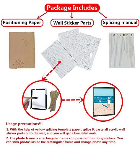 DIY Wall Decor Living Room Family Tree Wall Decor Sticker 3D Picture Frames C...