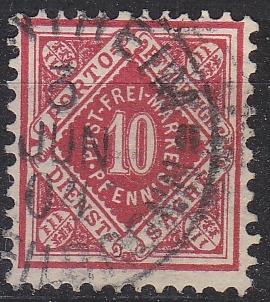 GERMANY W&uuml;rttemberg [Dienst] MiNr 0102 b ( O/used )