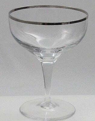 Lenox Weatherly dessert glass platinum band Crystal Made in USA Mt Pleasant PA
