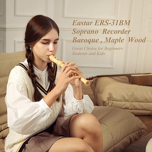 Eastar Soprano Recorder Instrument for Kids Adults Beginners Baroque fingerin...