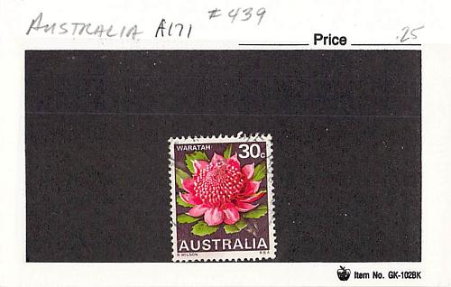 Australia 439 Used Waratah Flower 1968 (SC0_479)