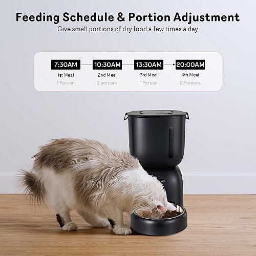 Automatic Cat Feeder and Cat Water Dispenser FW1 Wire or Battery Cat Food Dis...
