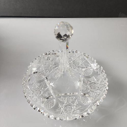 ABP American Brilliant Period hand Cut Glass stick dish