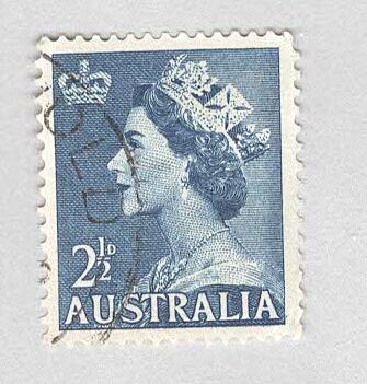 Australia QE 2 blue 2 1/2 Used (BP90006)